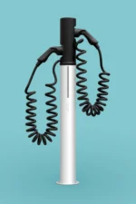 Astreea® SmartCharger – Model self standing cu 2 cabluri spiralate (2x22 kW)